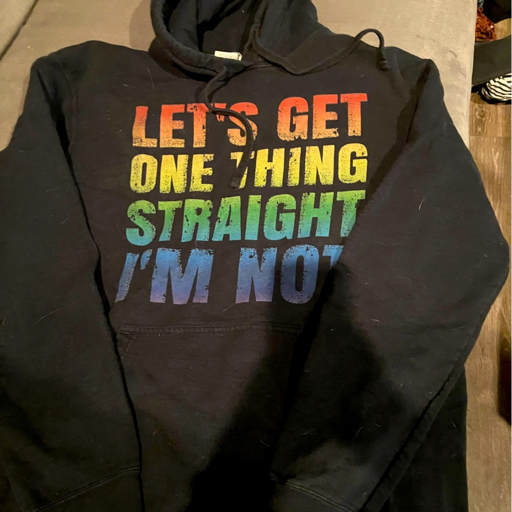 Black / rainbow Pride Hoodie